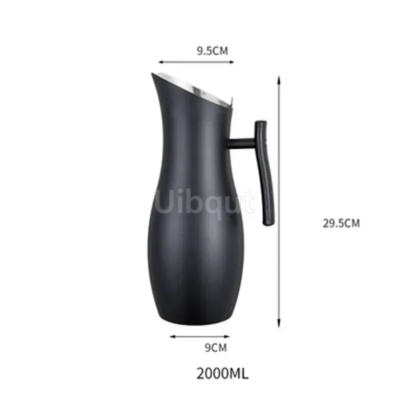 Carafe isotherme acier inoxydable élégante boissons froides chaudes