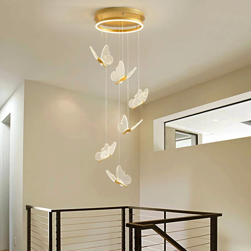 Suspension LED papillon au design nordique 90/220V