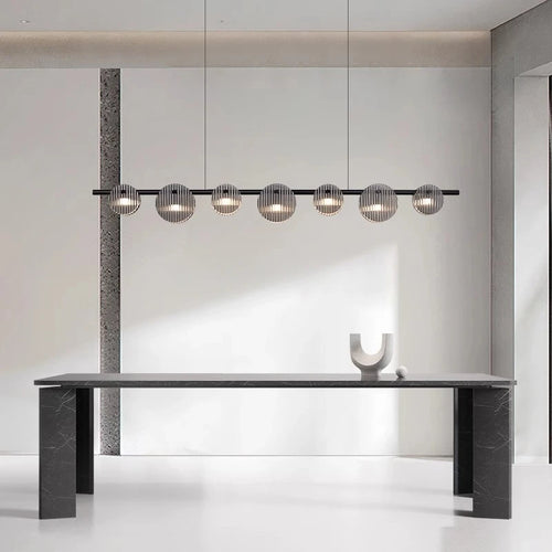 lustre moderne en fer et verre pour décoration intérieure