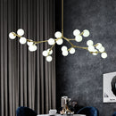 lustre moderne led créatif branche d'arbre moléculaire décorative