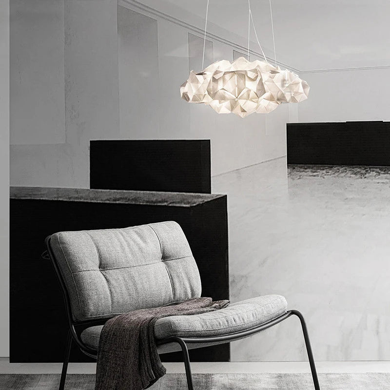 suspension lumière acrylique nuage diamant moderne led personnalisé - vue 4 sur 8