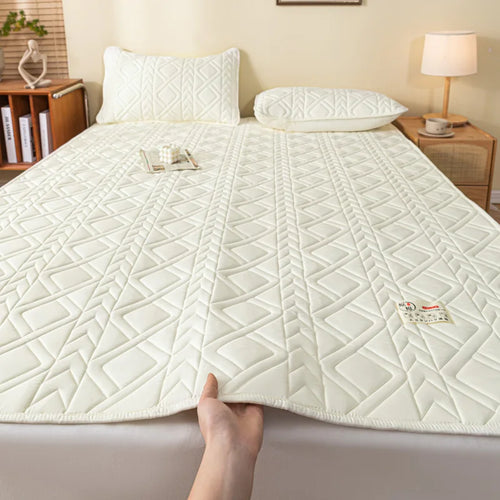 literie matelassée en coton de soja pour lit doux - vue 9 sur 10