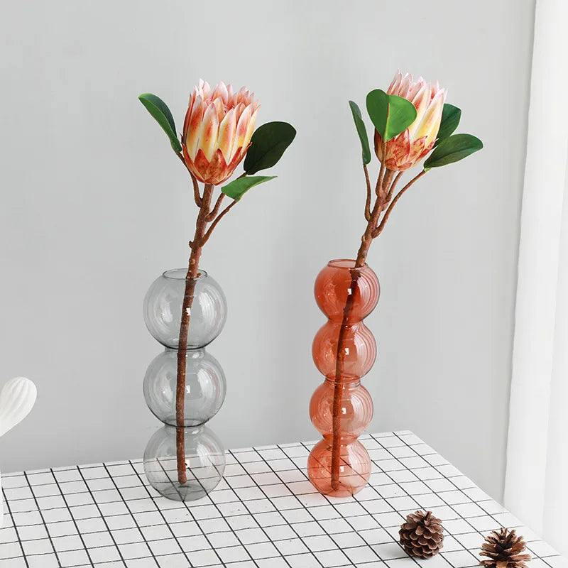 fleurs artificielles bouquets de mariage en soie décoration tropicale - vue 3 sur 12