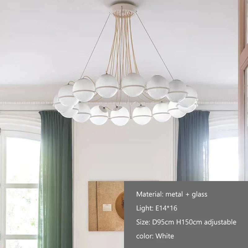 lustre minimaliste en verre pour décoration intérieure élégante