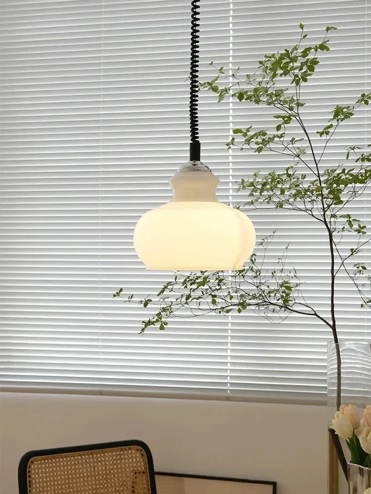 lustre nordique en verre design coloré pour restaurant et bar - vue 6 sur 9