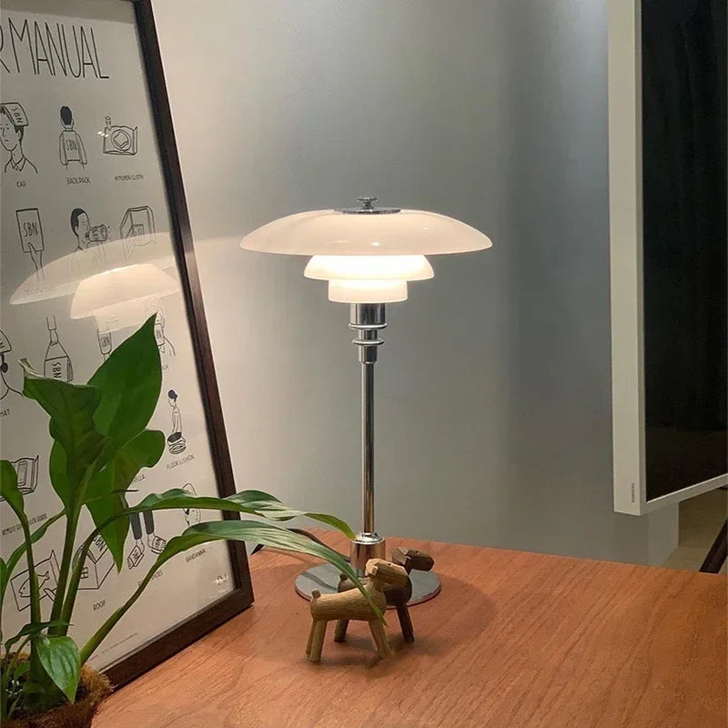 lampe de table led design nordique rétro style danois élégant - vue 6 sur 10