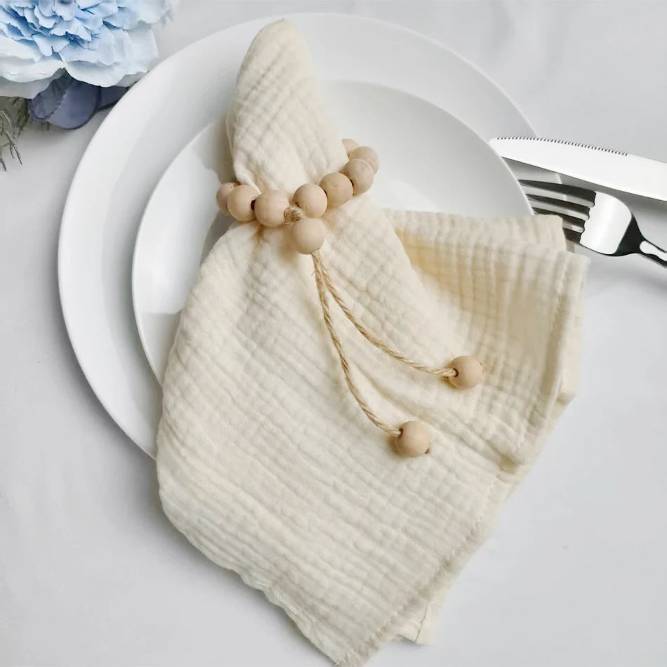 Serviette de table coton lot de 10 40x40 - vue 3 sur 4