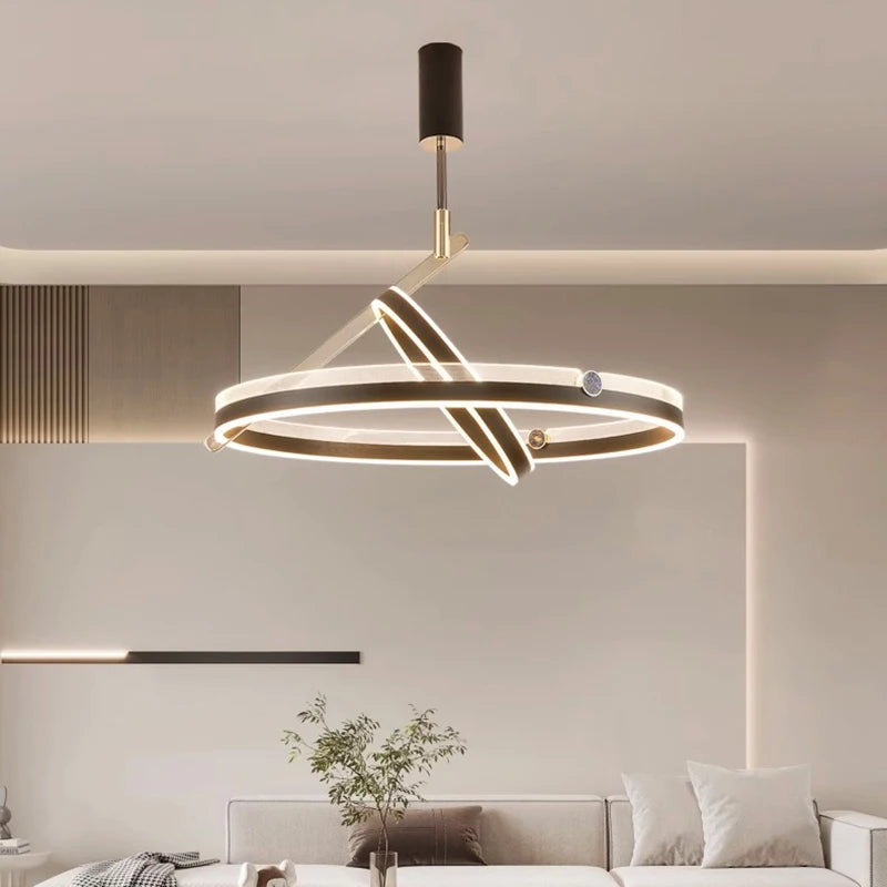 lustre led moderne suspension éclairage intérieur décoratif