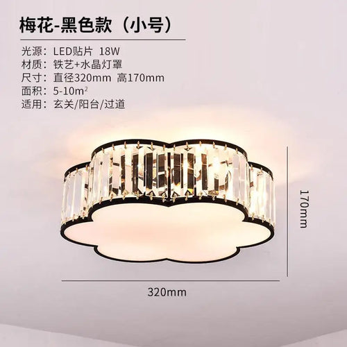 plafonnier moderne en cristal style européen lampes créatives à led