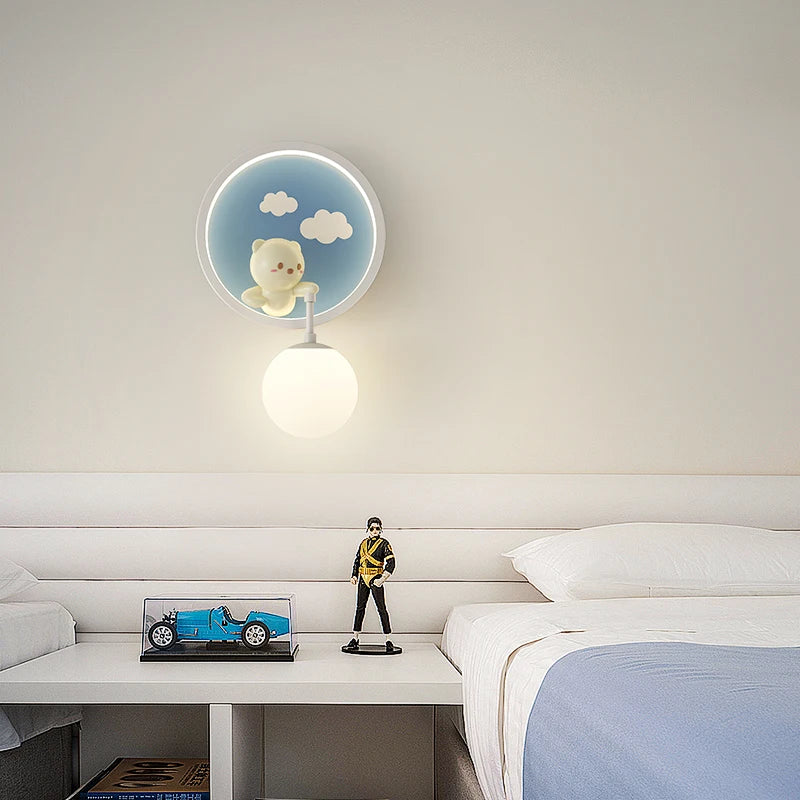 applique murale romantique éclairage décoratif animal pour enfant - vue 5 sur 9