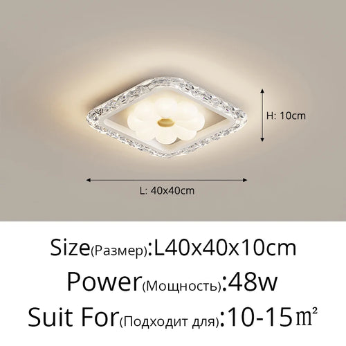 plafonnier à led moderne en cristal pour décoration intérieure - vue 11 sur 11