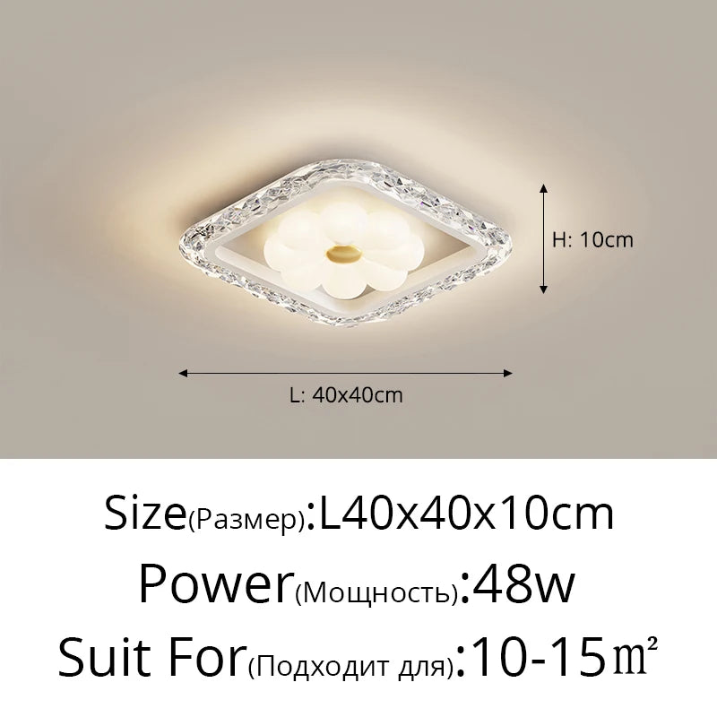 plafonnier à led moderne en cristal pour décoration intérieure - vue 11 sur 11