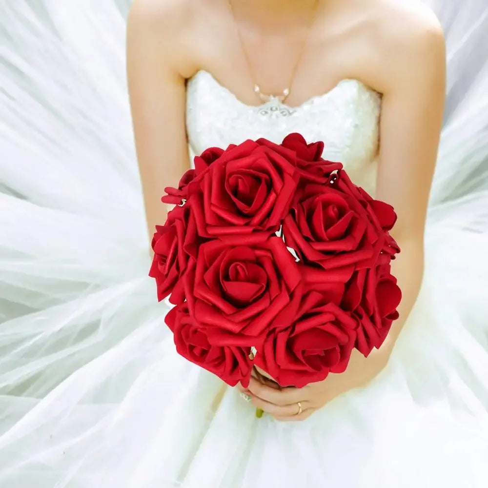 lot de 25 roses artificielles pour décorations de mariage et fêtes - vue 5 sur 11