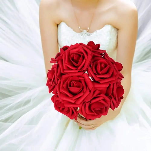 lot de 25 roses artificielles pour décorations de mariage et fêtes - vue 5 sur 11