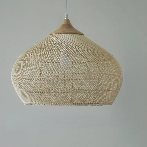 Modern art minimalist retro chandelier suitable for living room, dining room, farmhouse, natural rattan and willow chandelier