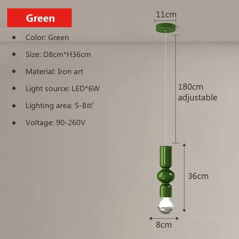 suspension à led nordique minimaliste pour intérieur élégant