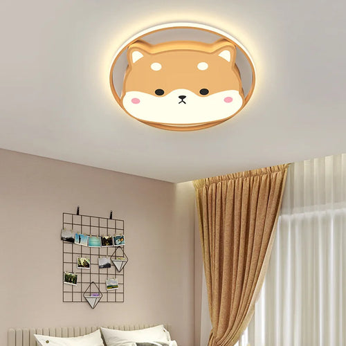 plafonnier mignon shiba inu husky et canard pour chambre enfant - vue 2 sur 7