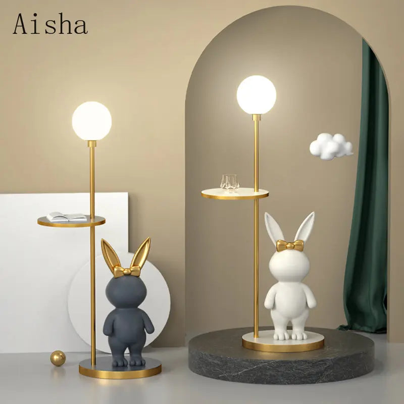 lampadaire nordique design lapin pour chambre enfant - vue 2 sur 11