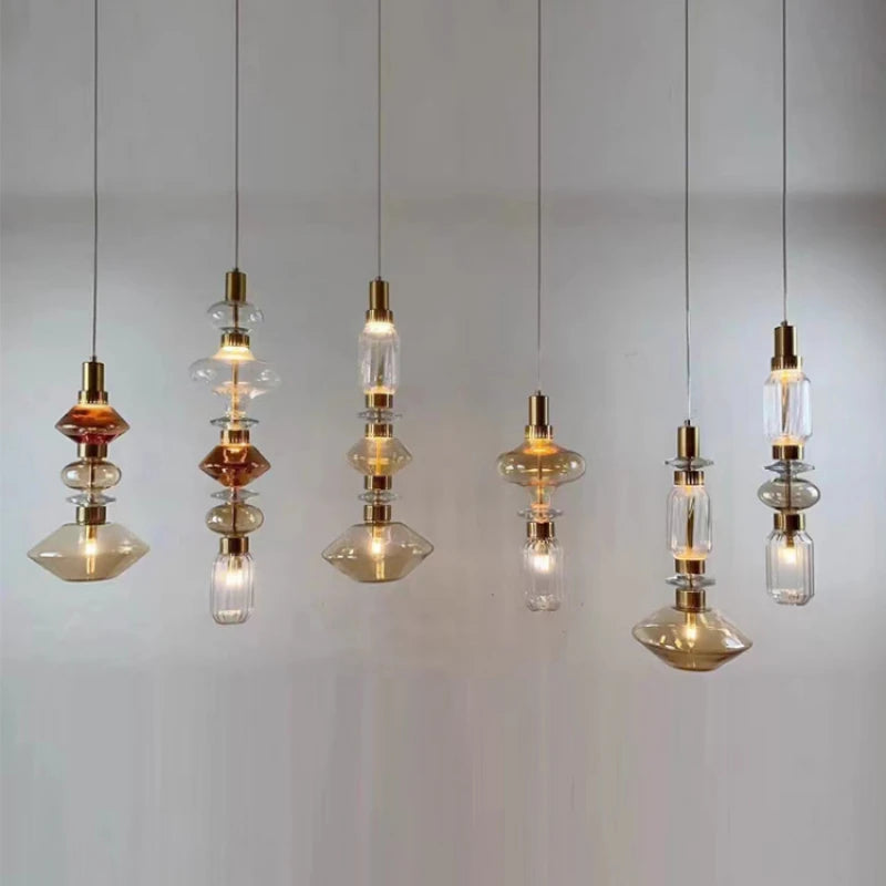 suspension décorative en verre style post-moderne pour divers espaces