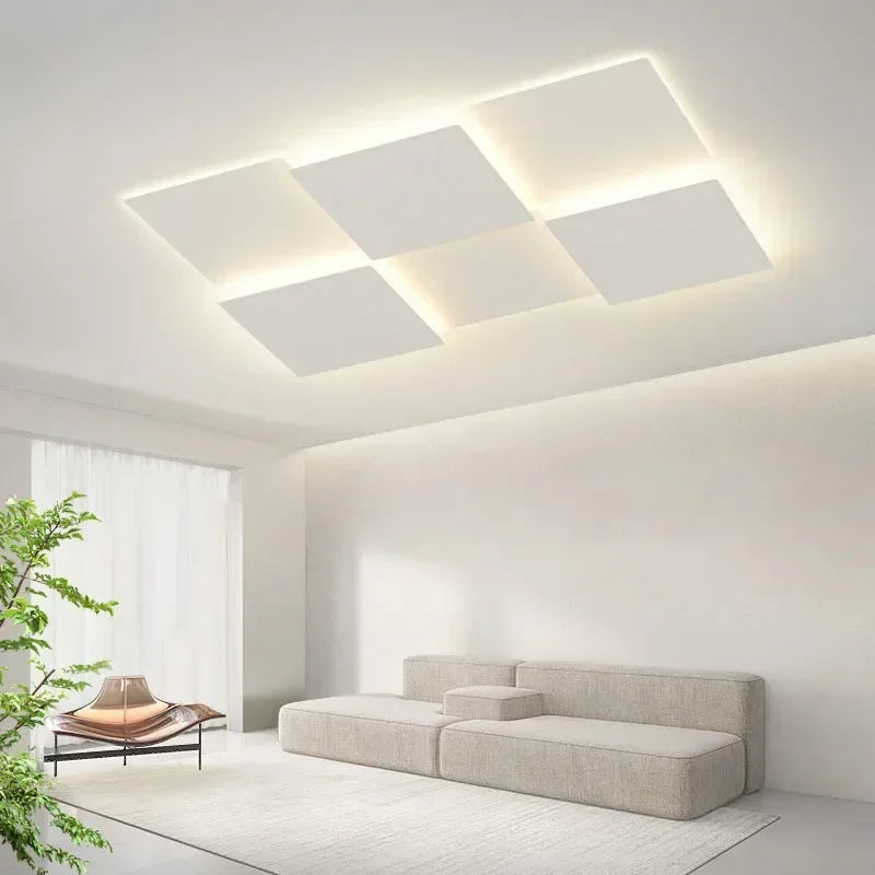 Plafond moderne à LEDs Lustre lampe pour salon salle à manger chambre balcon décor à la maison intérieur Intelligent luminaire Lustre