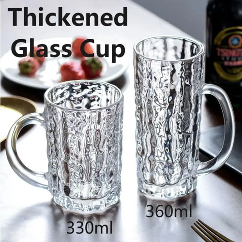 Verre à bière épais grande capacité avec anse