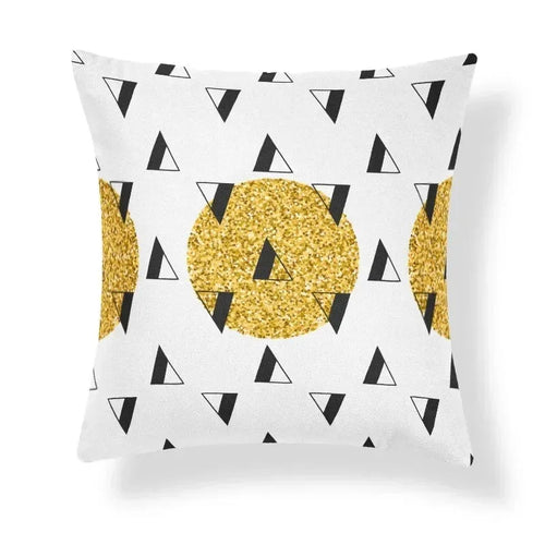 housse de coussin géométrique style ethnique rétro couleur or clair