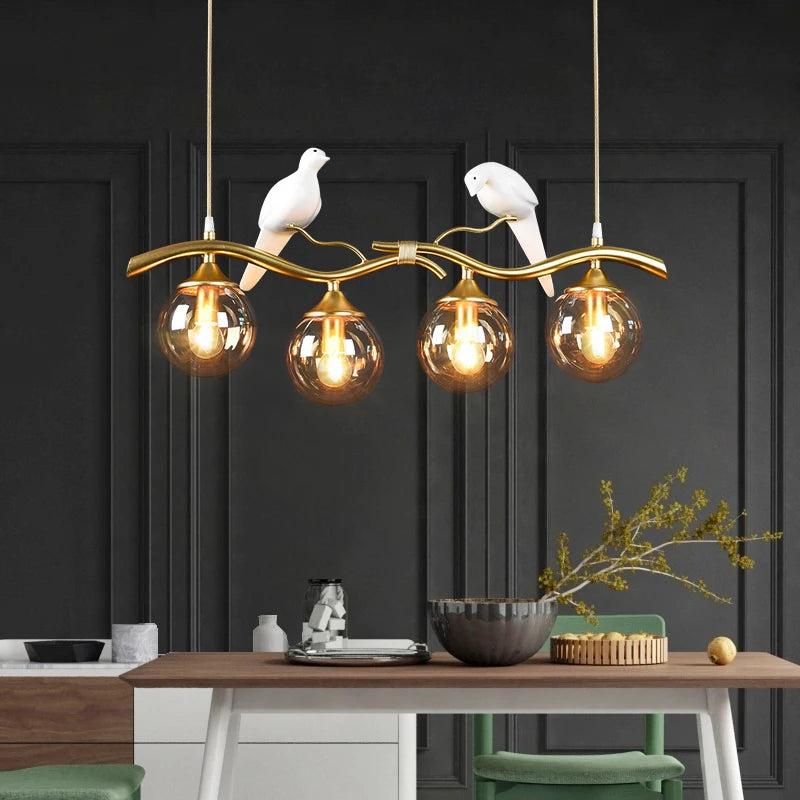sandyha lustre nordique moderne oiseau suspension décoration intérieure - vue 3 sur 9