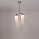 lustre art déco led dimmable en aluminium doré design moderne élégance