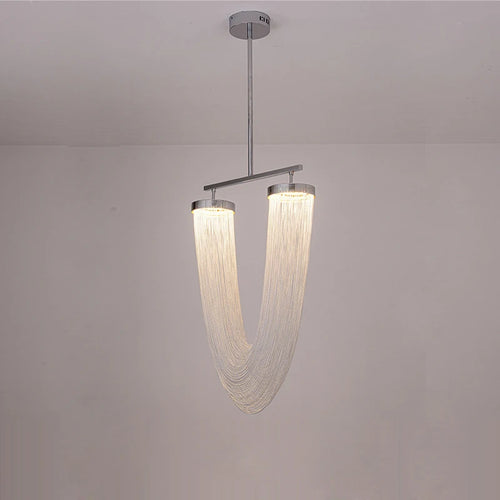 lustre art déco led dimmable en aluminium doré design moderne élégance
