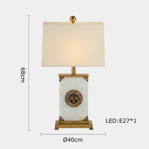 lampe à poser rétro en tissu marbré pour décoration intérieure