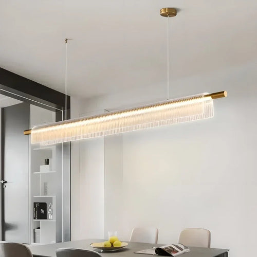 lustre linéaire moderne pour décoration intérieure et restaurant - vue 2 sur 18