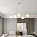lustre moderne en verre design lampe à led de luxe pour décoration intérieure