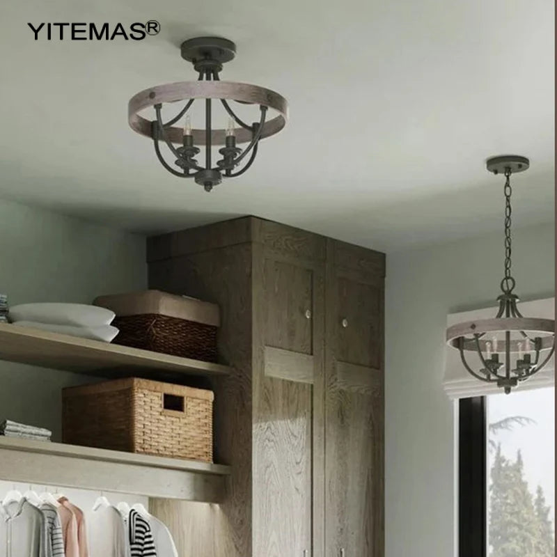 Petit lustre de plafond semi-encastré - vue 5 sur 7