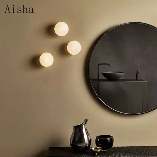 applique murale moderne en verre doré pour intérieur décoratif - vue 2 sur 8