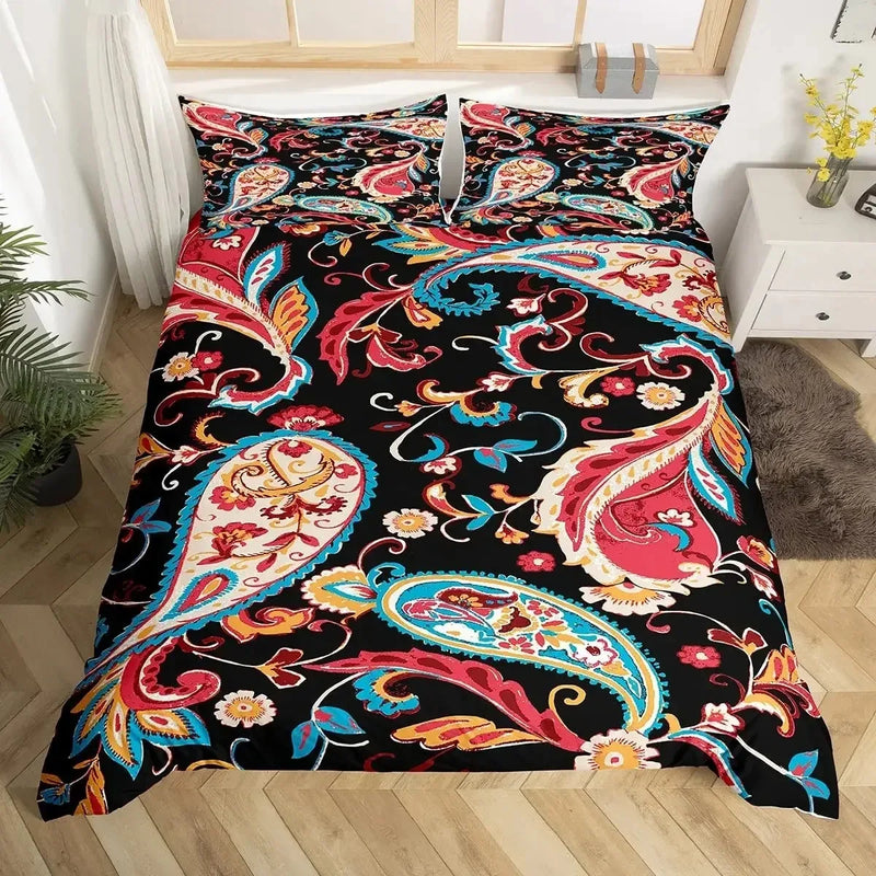 parure de lit king style victorien gothique damas noir