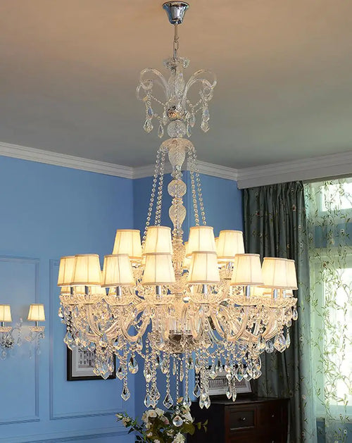 lustre en cristal à led design nordique pour un éclairage élégant - vue 9 sur 8