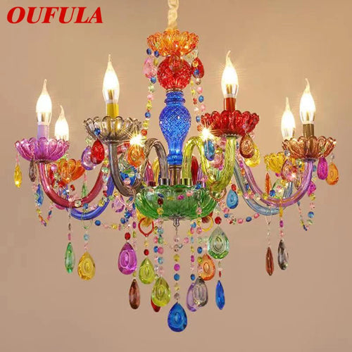 lustre en cristal pour enfants style art bougie - vue 2 sur 7