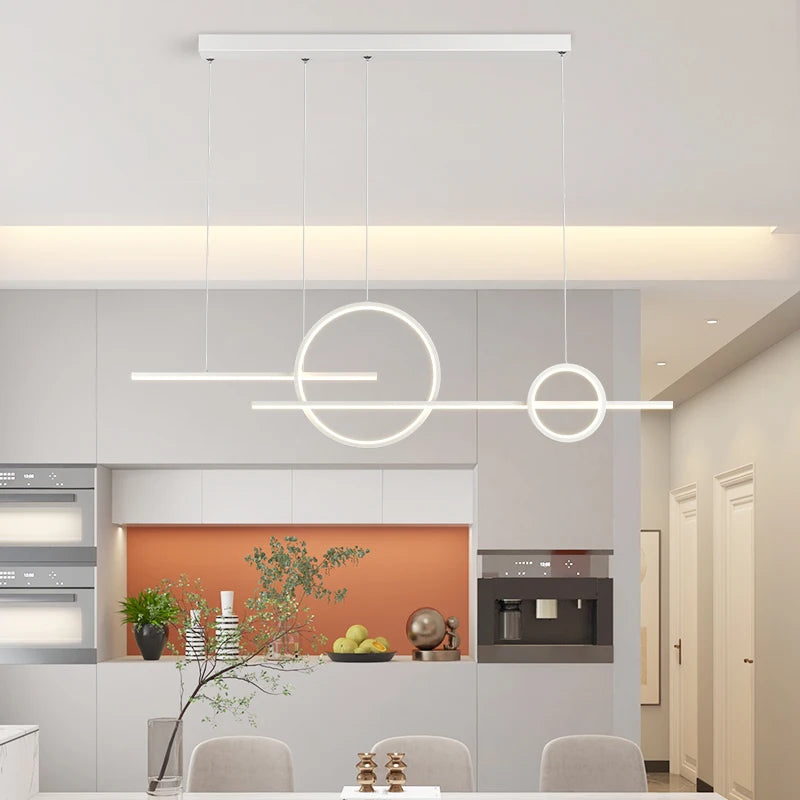 "qiyimei lampe suspension led pour bar et décoration intérieure" - vue 4 sur 10