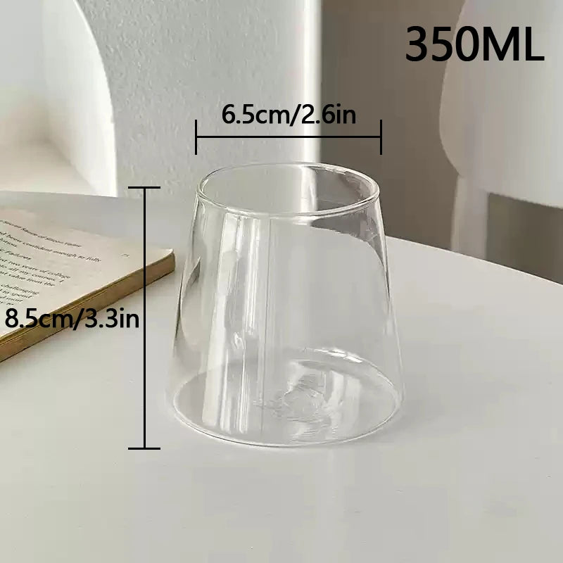 Verre transparent style montagne pour whisky cafe
