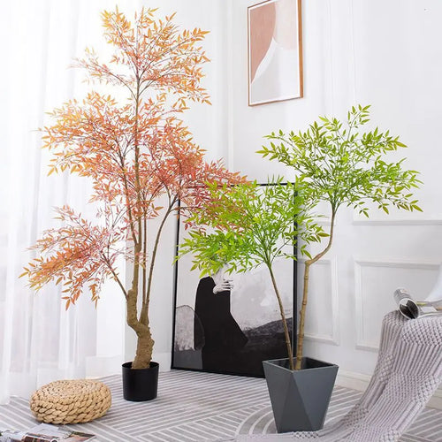 grandes branches artificielles de nandina palmier tropical pour décoration intérieure - vue 2 sur 6