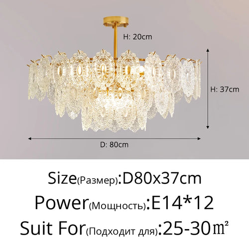 lustre en verre de style luxueux pour intérieur élégant - vue 12 sur 13