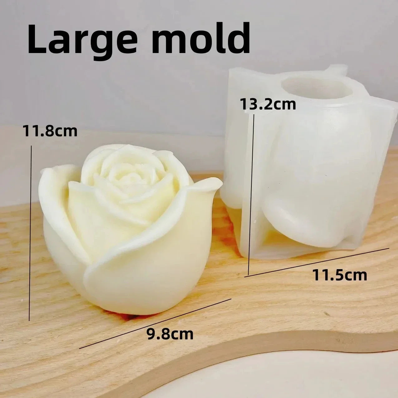 moule en silicone 3d bouquet de roses pour bougie - vue 8 sur 18