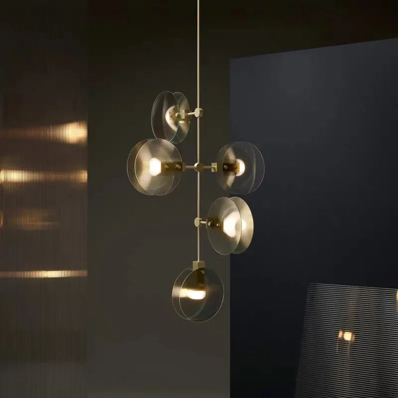 lustre led en verre nordique tables alimentaires lampes suspendues luminaires décoratifs - vue 7 sur 14