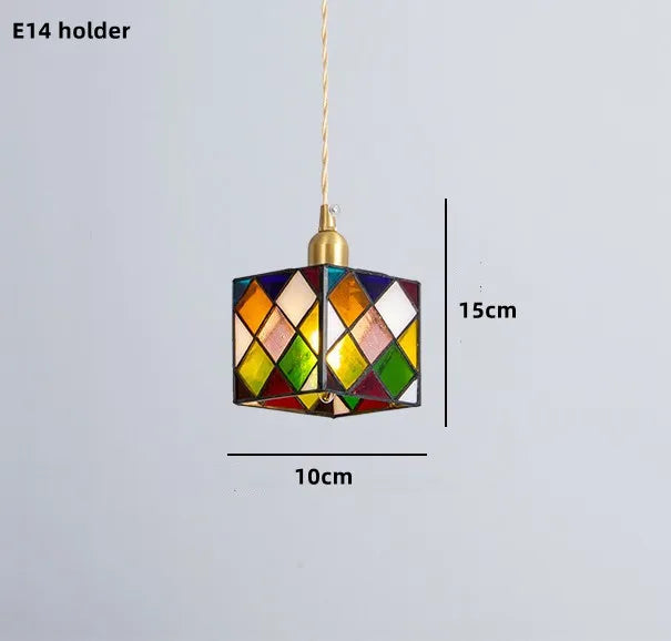 suspension nordique en verre teinté et cuivre élégant - vue 25 sur 25