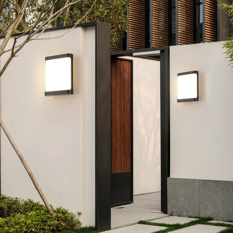 applique murale led extérieure moderne et étanche pour jardin et allée - vue 3 sur 10
