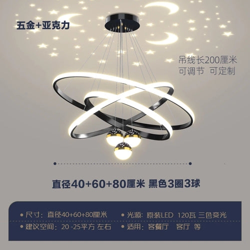 suspension à led étoilée pour un éclairage décoratif intérieur - vue 14 sur 13