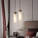 suspension en marbre naturel et cuivre pour intérieur