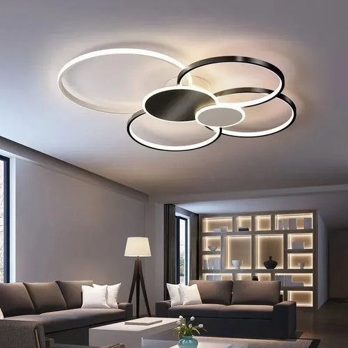 plafonnier design moderne circulaire en led pour intérieur élégant - vue 3 sur 13