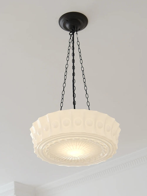lustre rétro en verre style français pour intérieur élégant - vue 7 sur 8