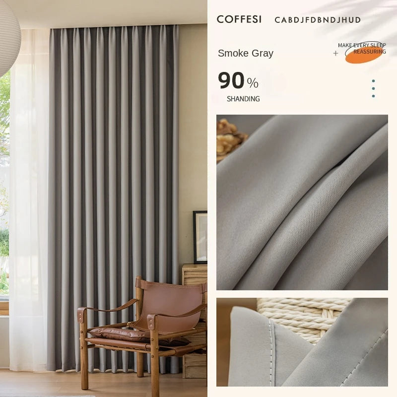 Rideau moderne plissé occultant luxe pour salon chambre - vue 16 sur 18